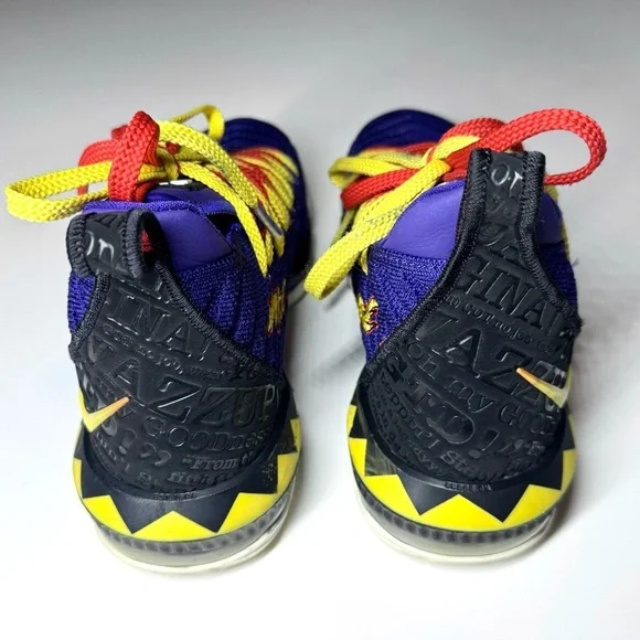 Nike Men’s Lebron XVI 16 MARTIN Court Purple Yellow CI1520-500 Size- 9